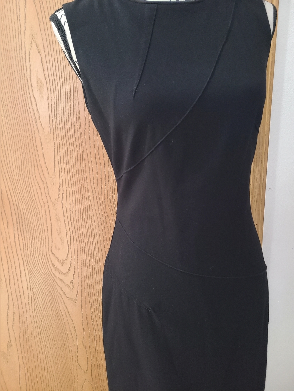 White House Black Market Ruched Seam Classic Fitted Little Black Sheath Dress - Picture 2 of 5